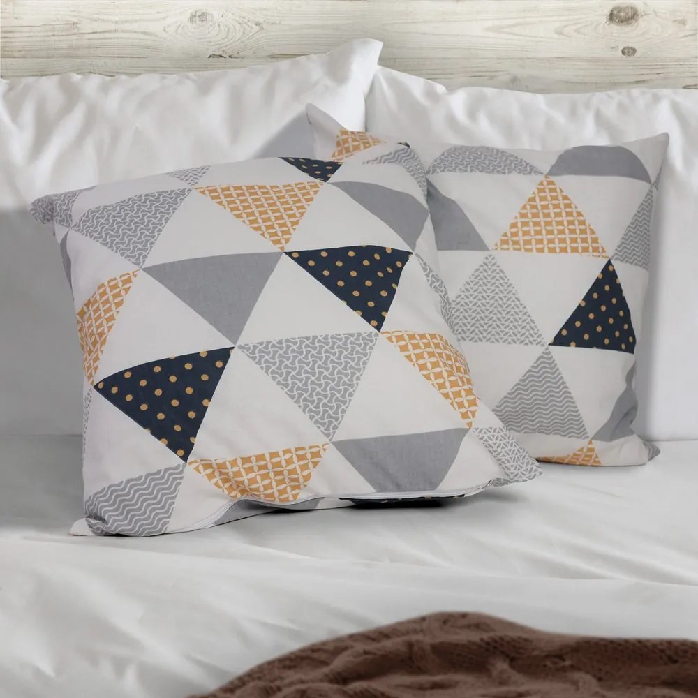 Polášek Bavlnená obliečka na vankúšik - Sivé srdiečka | 40 x 40 cm