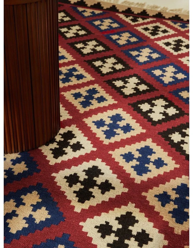 Červený obojstranný ručne tkaný vlnený koberec 160x230 cm Kamal Rami – Nouristan