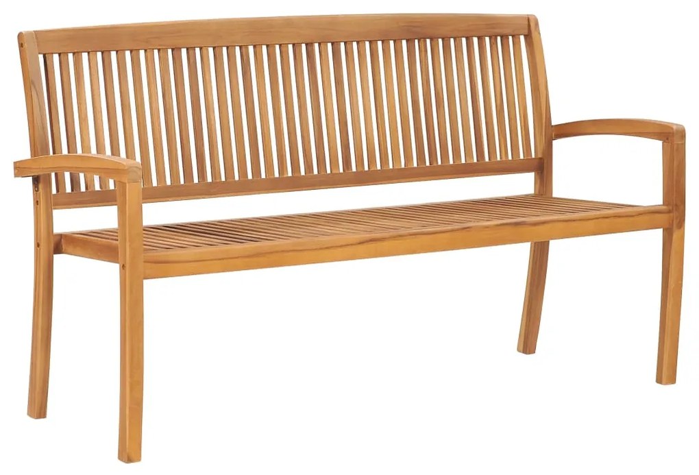 vidaXL 2-miestna stohovateľná záhradná lavička 159 cm, tíkový masív