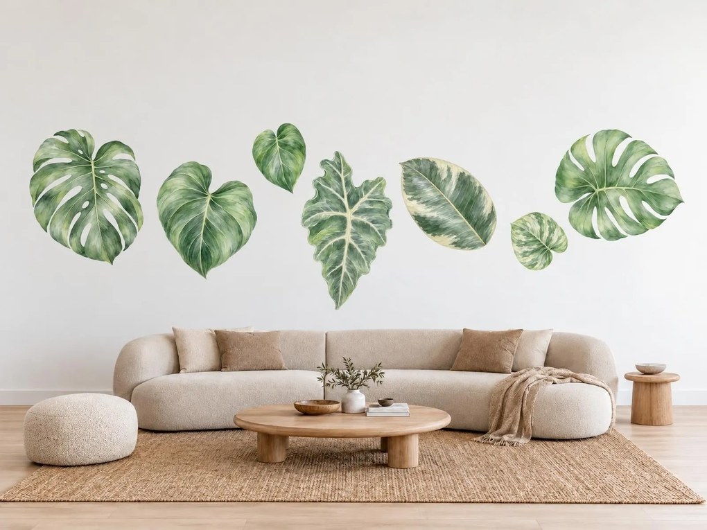 Mix tropických listů arch 100 x 74 cm