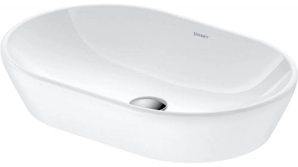 DURAVIT D-Neo oválna umývadlová misa bez otvoru, bez prepadu, 600 x 400 mm, biela, 2372600070