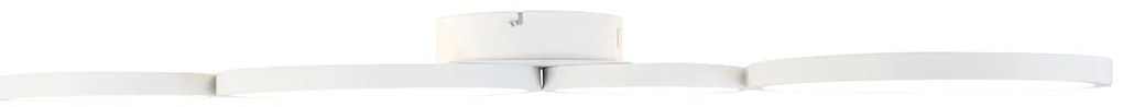 Biele stropné svietidlo vrátane LED 3-stupňové stmievateľné 4-svetlo - Lupolo