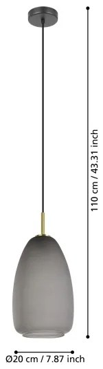Eglo 900506 - Luster na lanku ALOBRASE 1xE27/40W/230V