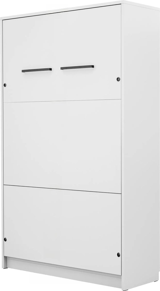 Vertikálna sklápacia posteľ Genius 140x200 s písacím stolom - biely mat