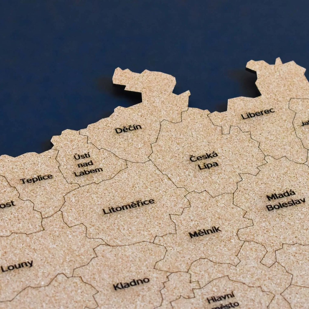 DUBLEZ | Korková mapa okresov Česka | Obraz