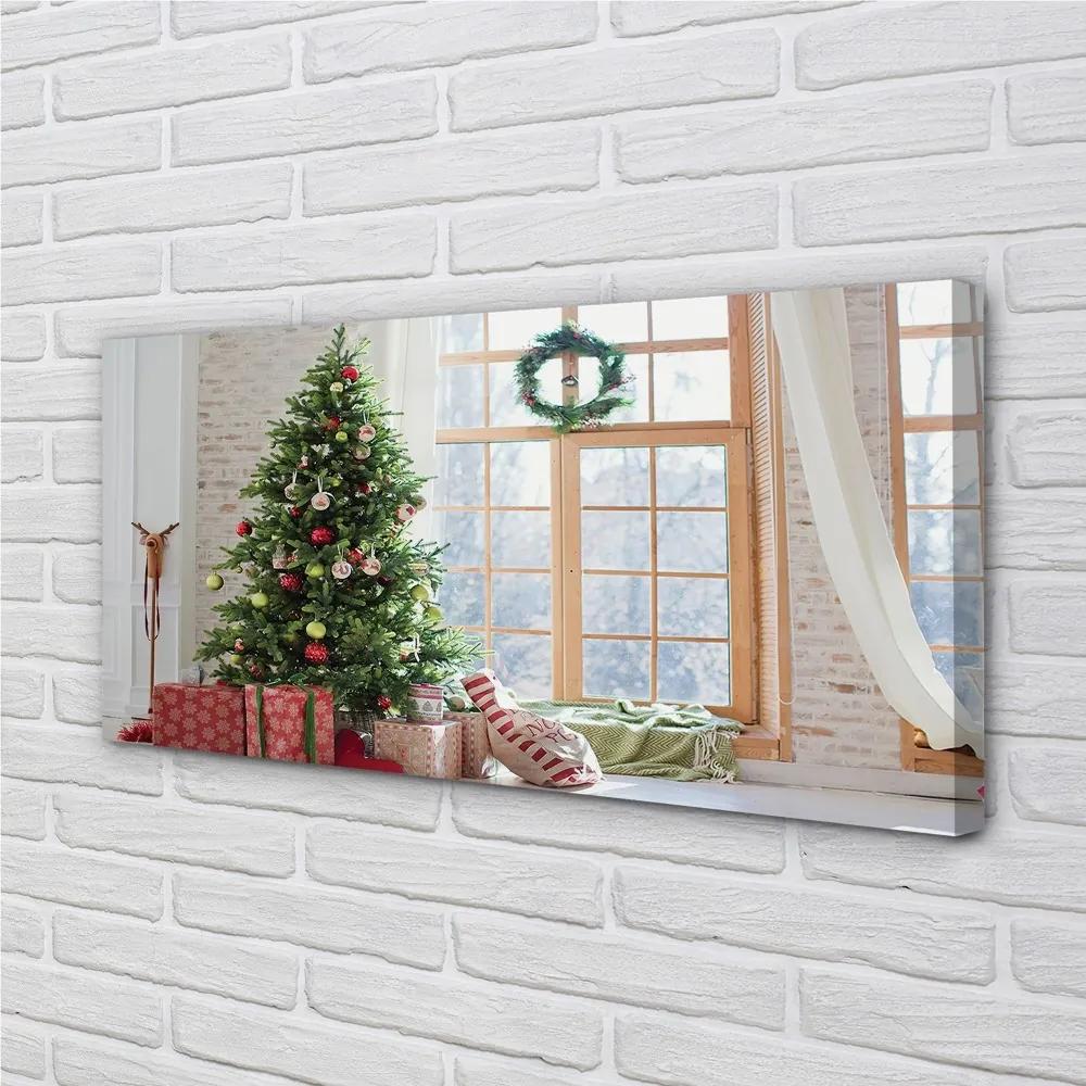 Obraz na plátne vianočné darčeky 120x60 cm