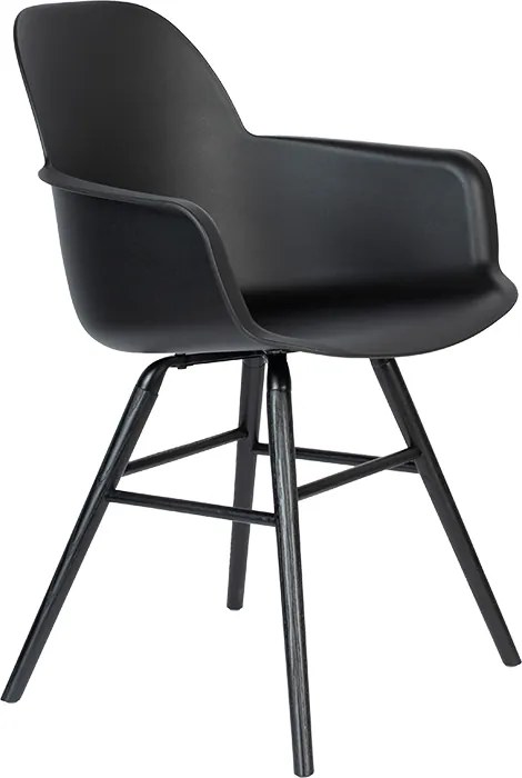 Zuiver Albert Kuip Armchair plastová stolička - Čierna