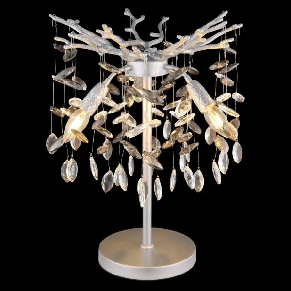 Globo 64138TS - Stolná lampa QUEENA 3xE14/40W/230V strieborná