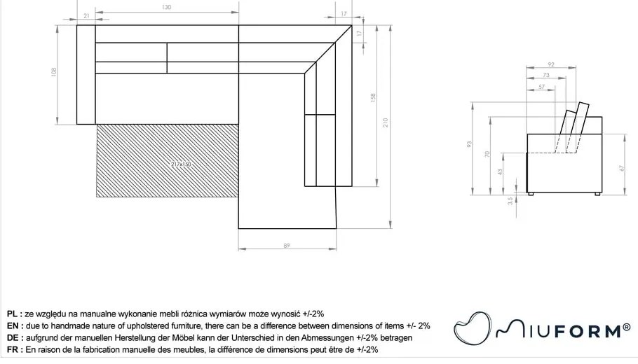 Sivá rozkladacia rohová pohovka (variabilná) Homely Tommy – Miuform