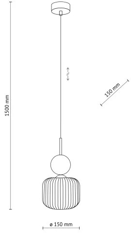 Závesný luster SOPHIA na lanku 1xE14/10W/230V čierna/zelená/dymová béžová