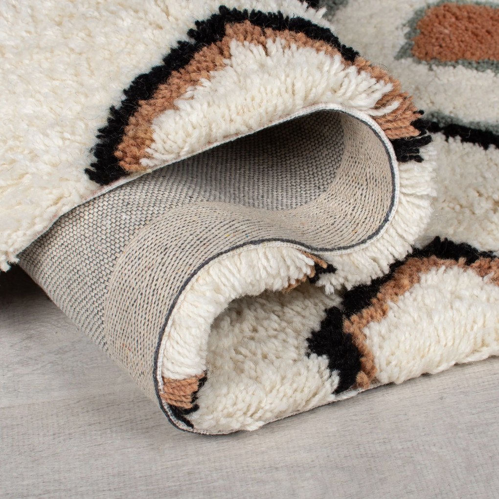 Kusový koberec Moroccan Midar Shaggy Multi, 160x230, viacfarebná, obývacia izba, Flair Rugs