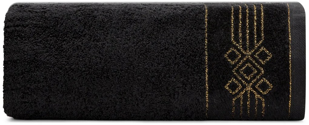 BAVLNENÝ UTERÁK KAMELA 50X90 CM ČIERNA