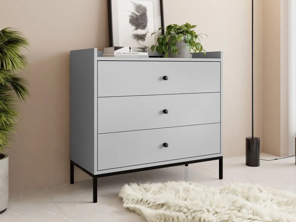 Komoda Tuzzirt 3SZ, Farby: biela