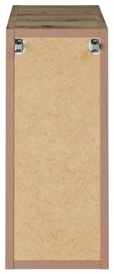 Závesná skrinka Bella Cashmere s doskou 120 cm kašmírová/dub artisan