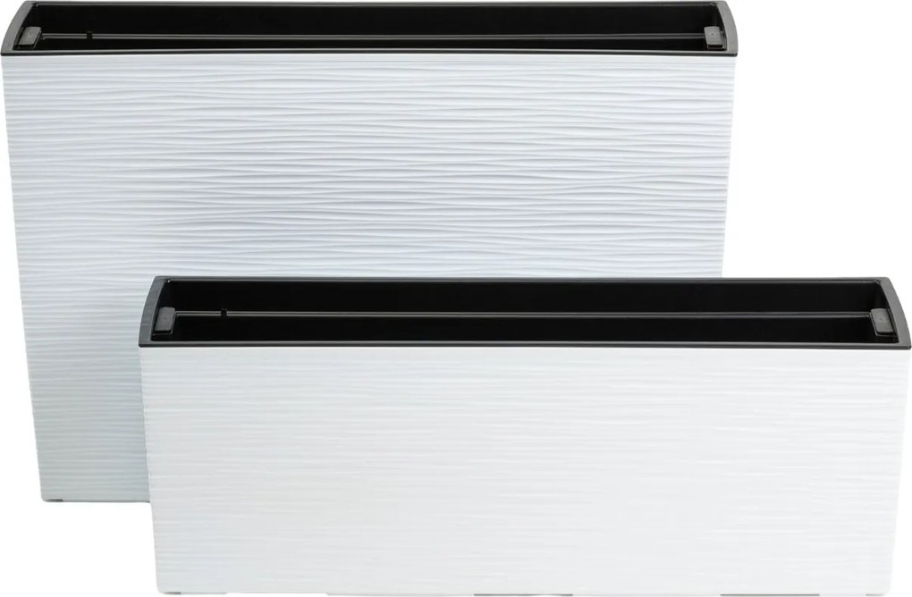 PLASTOVÝ KVETINÁČ BLOOM RIFLO 36X56X20 CM BIELA