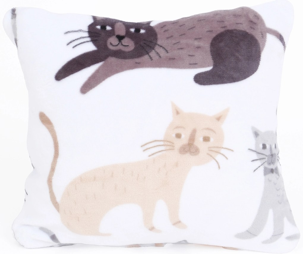 Obliečka na vankúšik mikroplyš Exclusive 40 × 40 cm - Mačičky