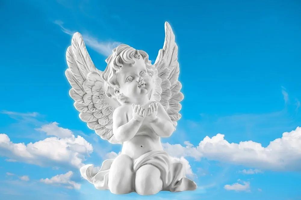Samolepiaca tapeta starostlivý anjelik na nebi - 150x100