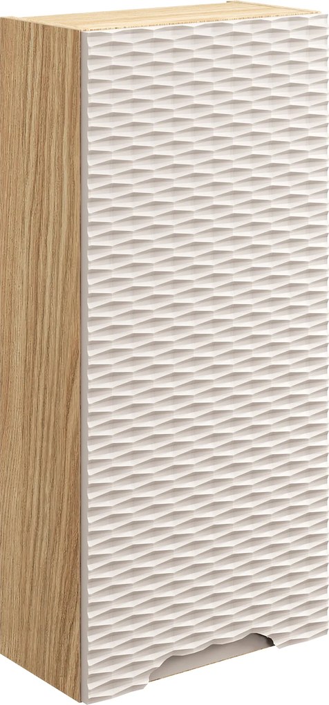 Comad Kúpeľňová skrinka závesná horná Ocean Beige 35 béžová/dub olejovaný