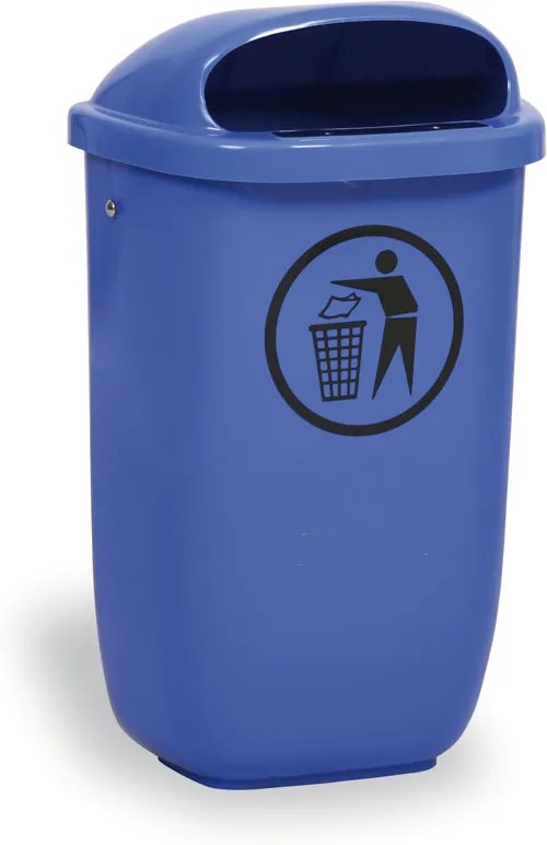 Vonkajší odpadkový kôš DINO, modrý