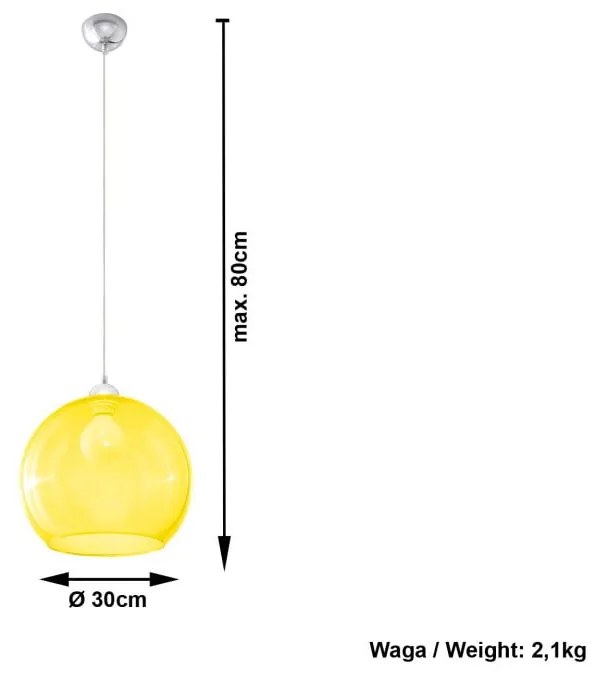 Žlté stropné svietidlo Sollux Bilbao