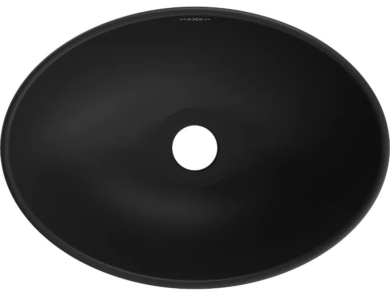 Mexen Elza, umývadlo na dosku 40x34 cm, čierna matná, 21014085