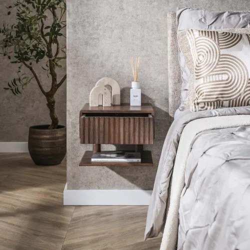 Nočný stolík 30-12 Carve Drevo Acacia - Komfort-nábytok