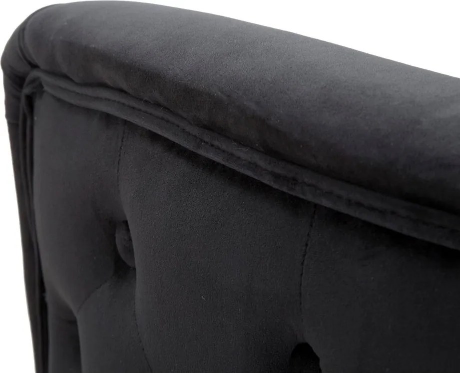 Čierne zamatové kreslo Bucarest – Mauro Ferretti