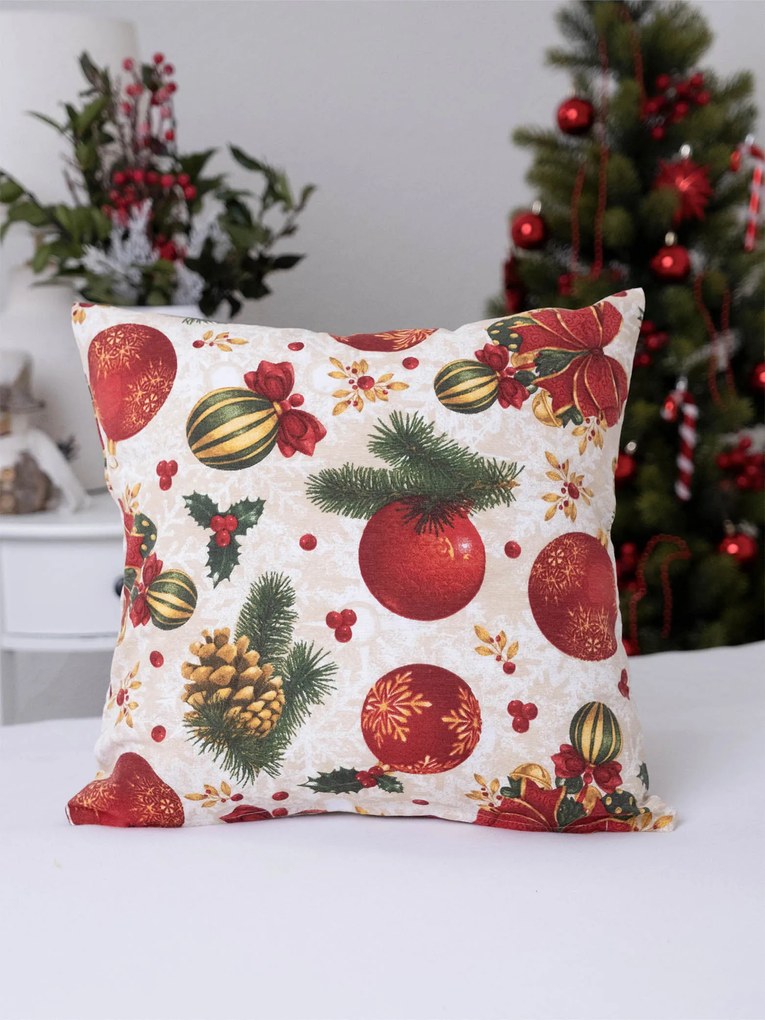 Vianočná obliečka na vankúš Zimná slávnosť - 40 × 40 cm