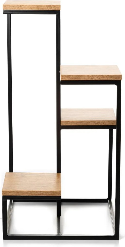 STOJAN NA KVETINÁČ KASKADA 79X40X40 CM ČIERNA/HNEDÁ