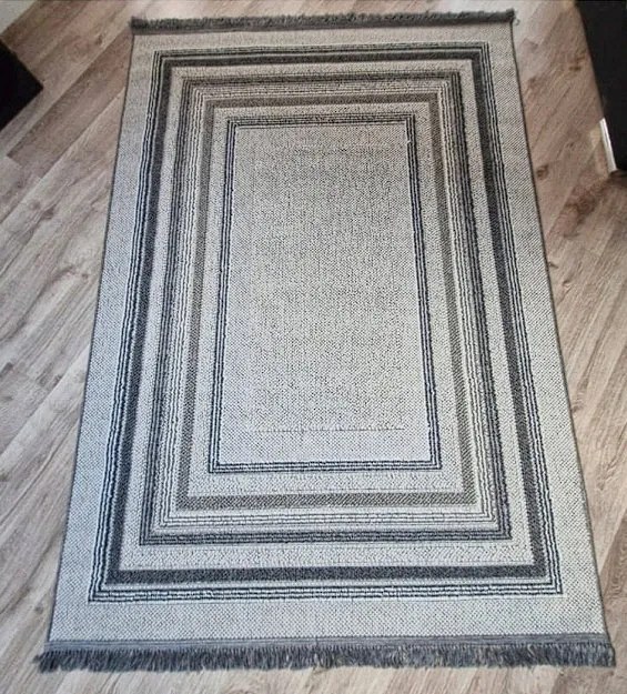 Moderný koberec Boho 872-S sivo-béžový s geometrickým vzorom Rozmer: 60x100 cm