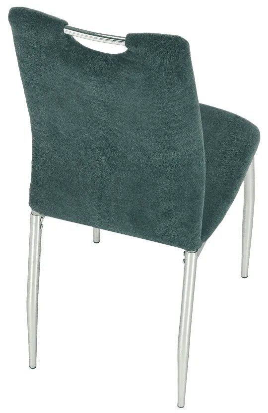 Kondela Jedálenská stolička, azúrová látka/chróm, OLIVA NEW 67284