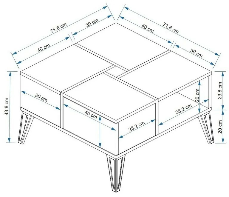 Konferenčný stolík Nirvana Atlantic Pine