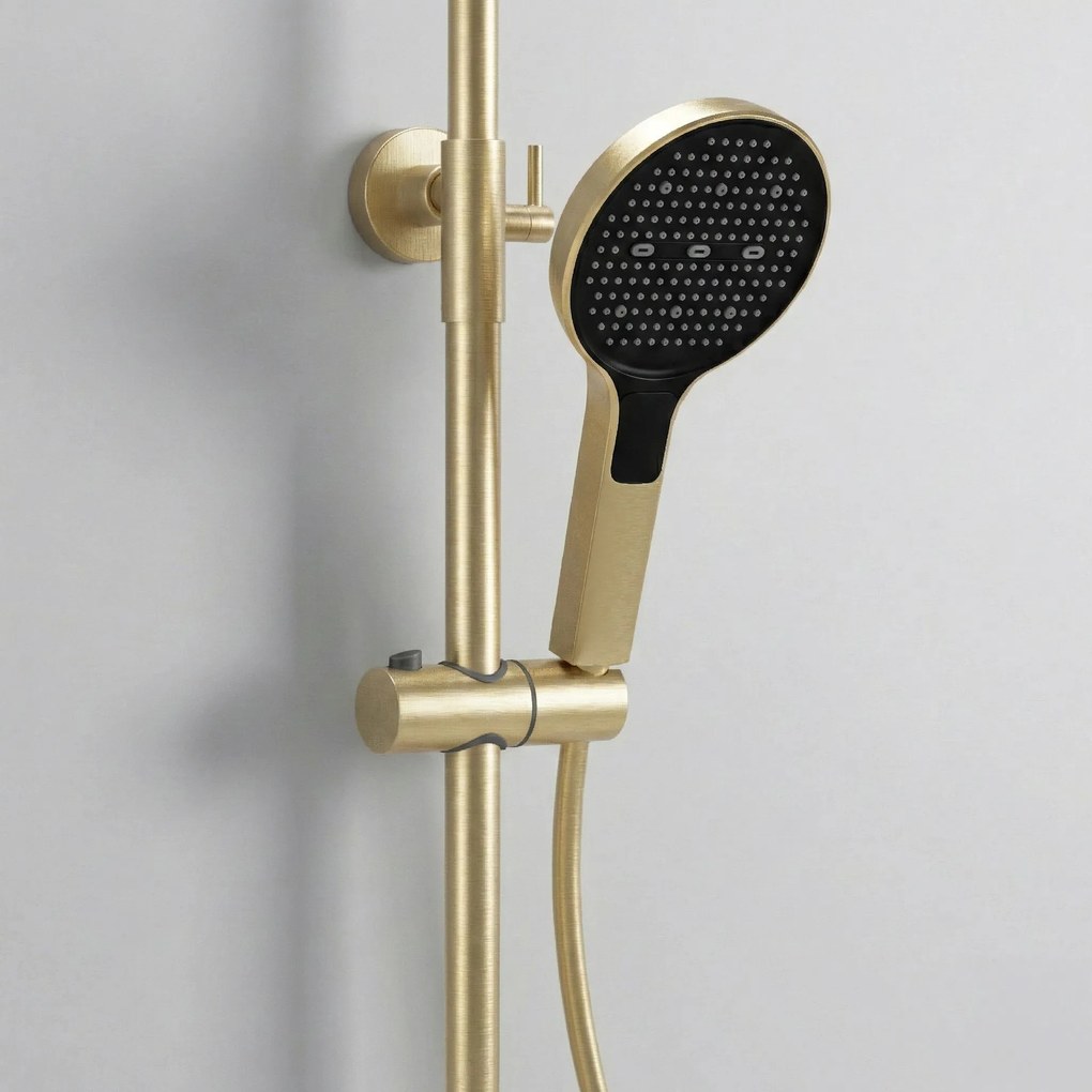 Rea Farel, sprchový set s vaňovým výtokom, zlatá matná, REA-P0355