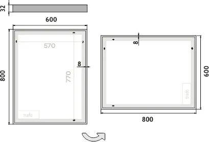 Nimco LED zrkadlo 600x800 - ZP 13002