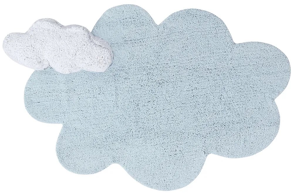 Prateľný koberec puffo modrý MUZZA
