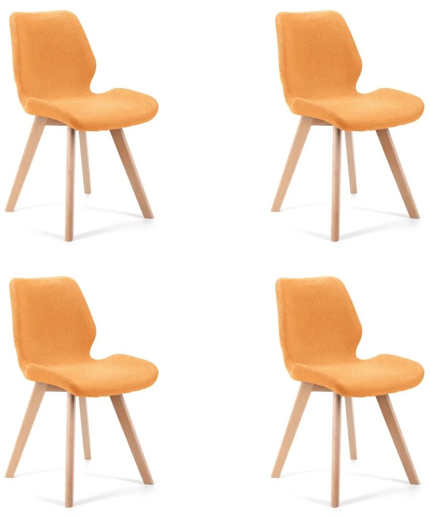 Súprava 4 čalúnených stoličiek SJ.0159 oranžová