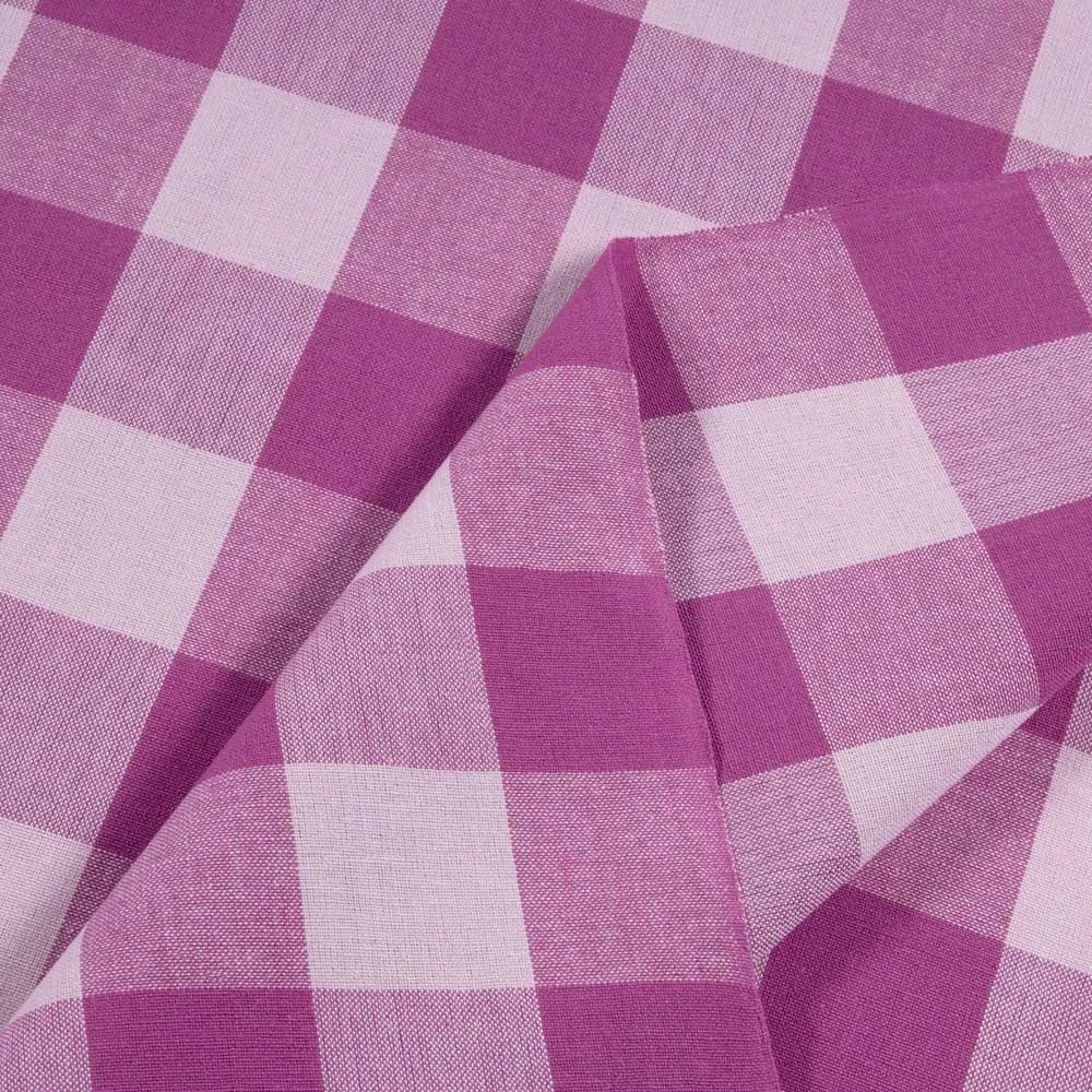 Biante Bavlnený behúň na stôl Olivia OL-021 Fialová kocka veľká 45x180 cm
