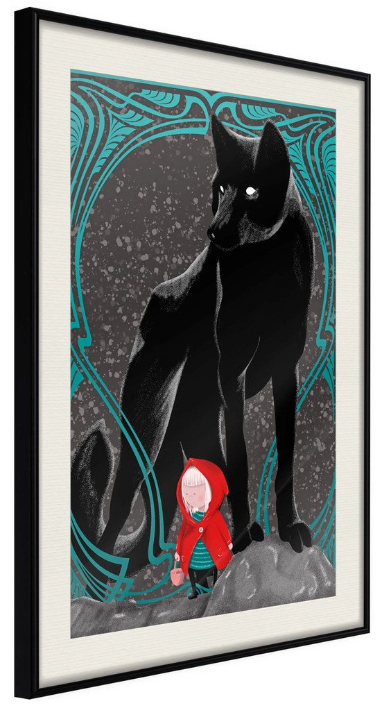 Artgeist Plagát - Red Riding Hood [Poster] Veľkosť: 30x45, Verzia: Čierny rám s passe-partout