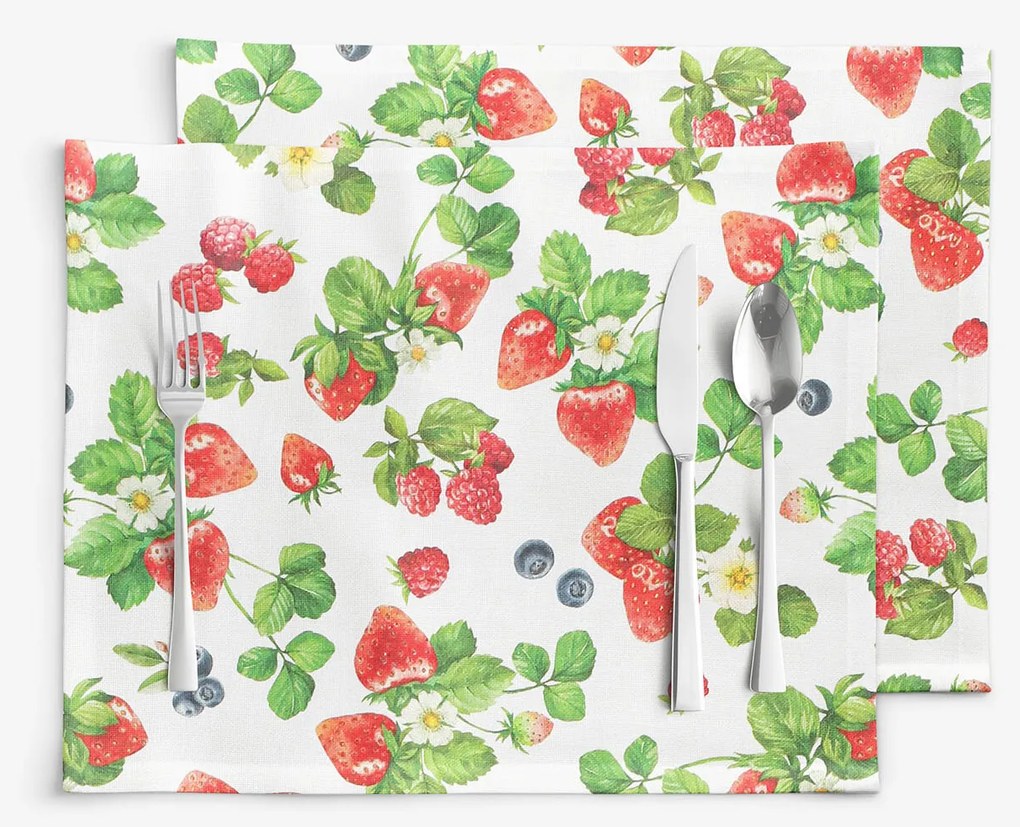 Goldea prestieranie na stôl valencia - lesné ovocie - sada 2ks 30 x 40 cm