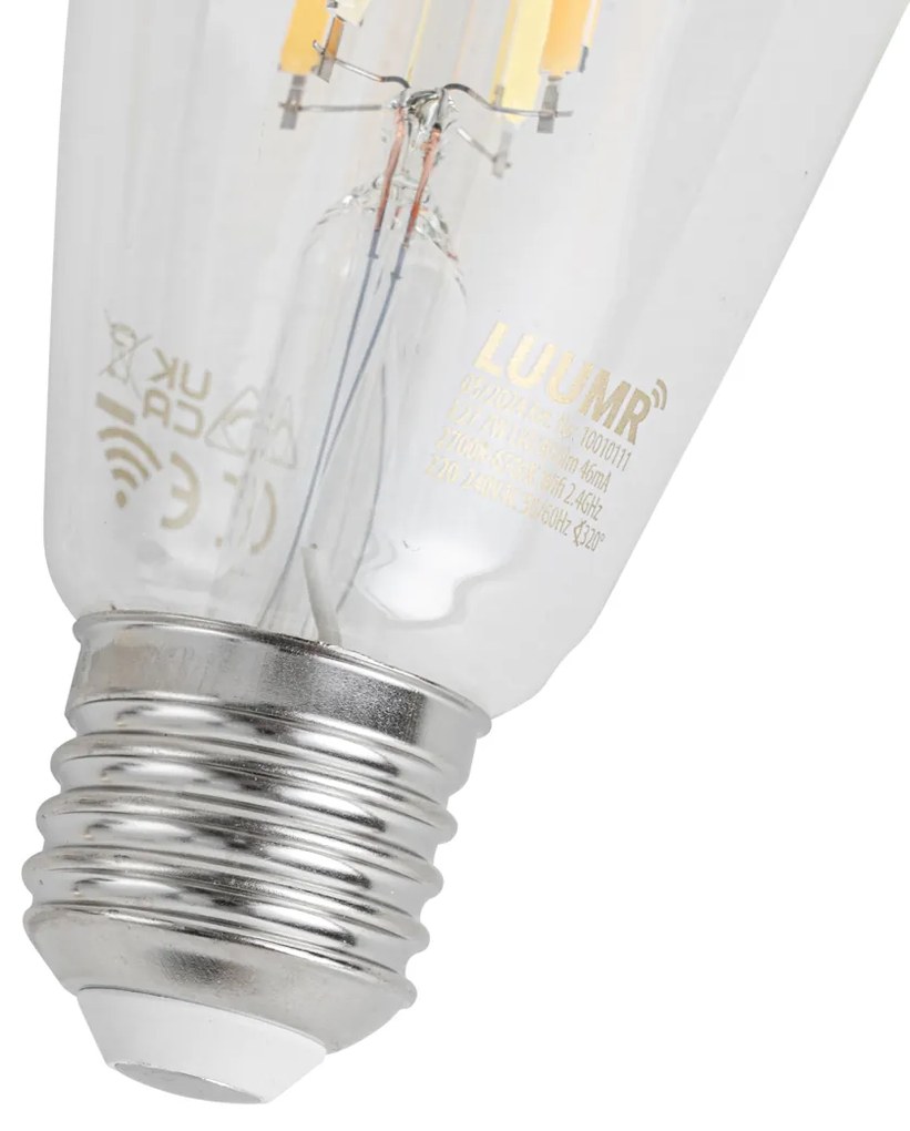 Sada 5 ks Inteligentné stmievateľné LED žiarovky E27 ST64 číre 7W 806lm 2700-6500K