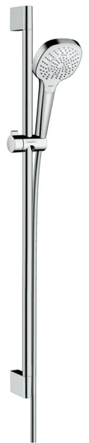 Hansgrohe Croma Select E, sprchová sada Multi EcoSmart 9 l/min so sprchovou tyčou 90 cm, biela/chrómová, HAN-26591400