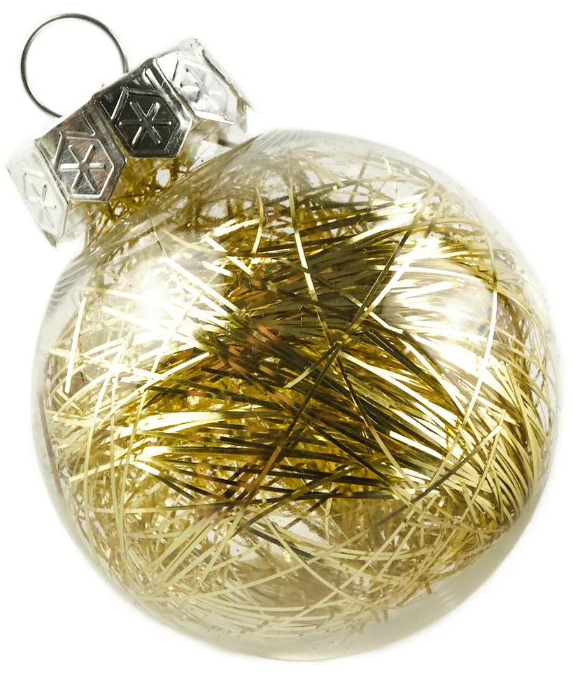 DECOLED Sada ozdob, prům. 6 cm, zlatá