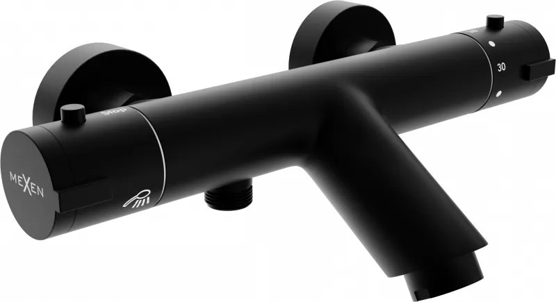 Mexen Kai termostatická vaňová batéria, čierna - 77300-70