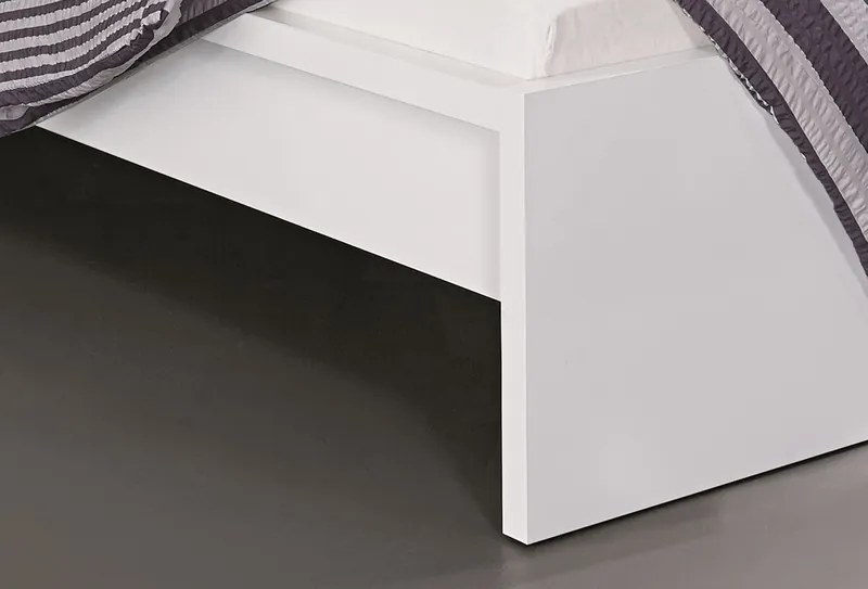 Posteľ Malmö 90x200 cm, biela lesklá