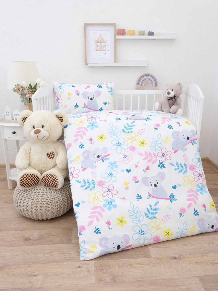 Bavlnené obliečky Renforcé do postieľky - Koala