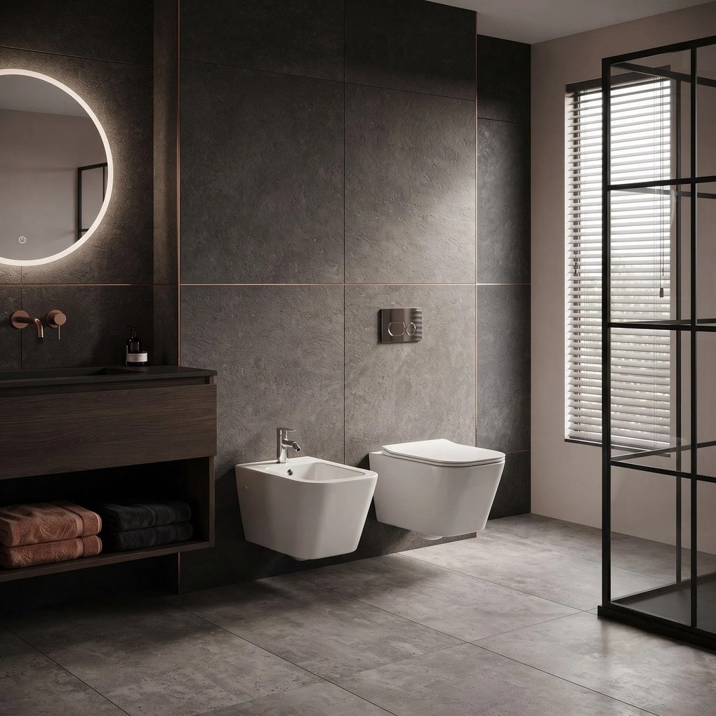 Erga Mery, závesný bidet 520x360x300 mm, biela lesklá, ERG-V03-MERY-BD-WH