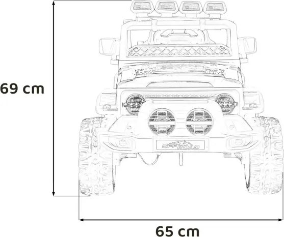 Elektrické autíčko Off-Road CLIMBER biele