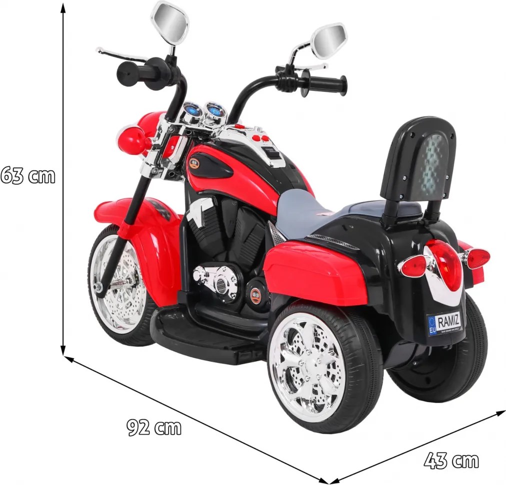 Ramiz Motorka Chopper NightBike červená
