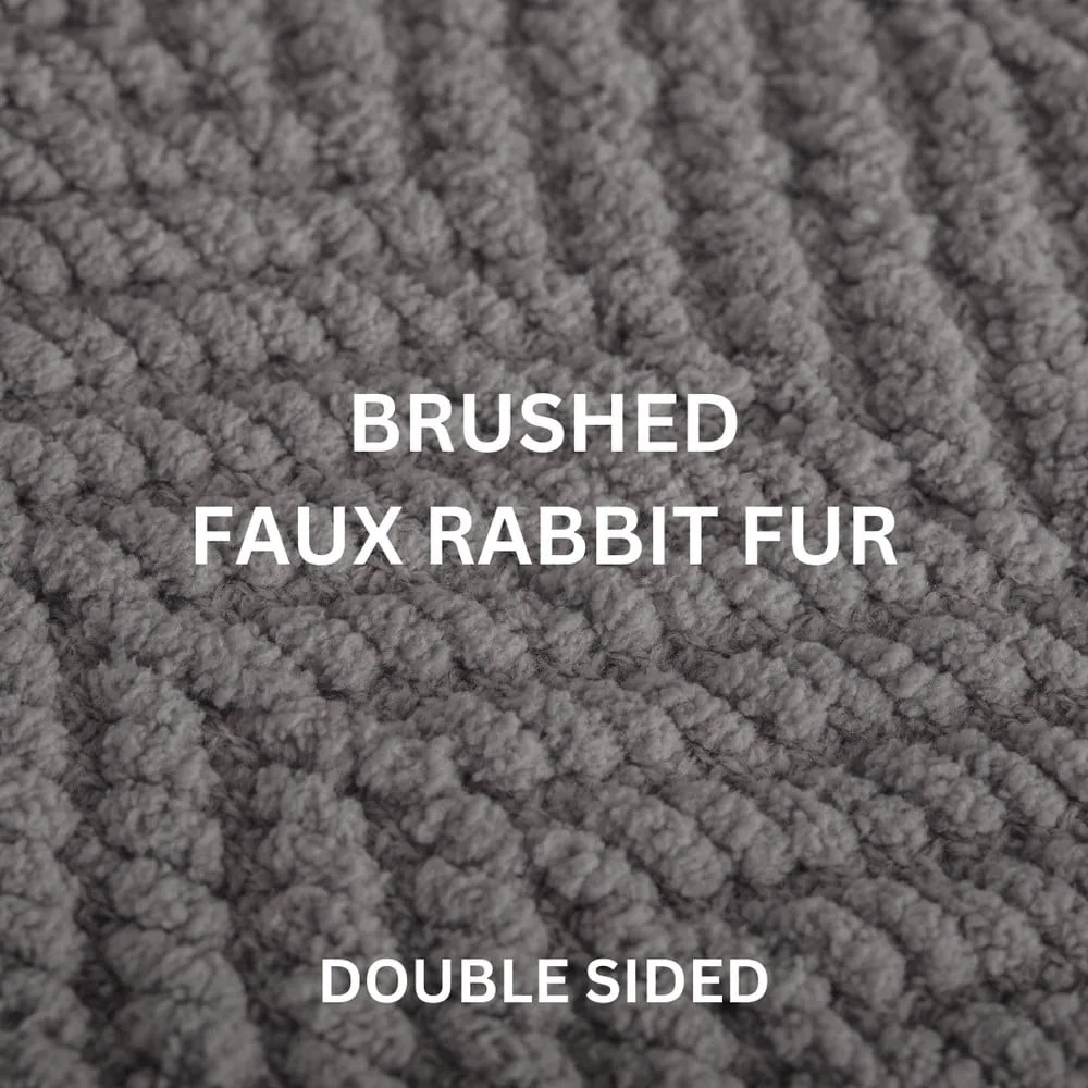 Bielobéžová deka zo ženilky 130x170 cm Renee – Tiseco Home Studio