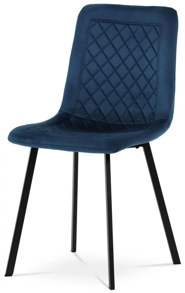 Jedálenská stolička NOVET — látka, kov, viac farieb Modrá